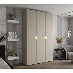 Abiks Meble Armoire Inova 4 À Portes Battantes 236,7/150/47 3 Portes (gris/d’oro)