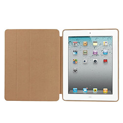 Wewoo Smart Cover marron pour iPad 4 / nouvel 3 / 2 Étui en cuir à 4 pochettes Slim Smart Cover avec support et Fonction veille / réveil