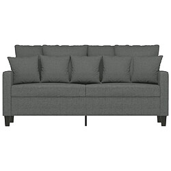 Avis Maison Chic Canapé à 2 places,Sofa de Salon,Canapé droit Gris foncé 140 cm Tissu -GKD144997