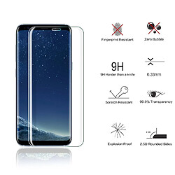 Little Boutik Protection écran Curve pour Samsung Galaxy S8 , Verre Trempé Incurvé Ultra Clair et Résistant Film Protecteur D'écran en Verre Tempéré, Haute Transparence et Ultra Slim Dureté 9H