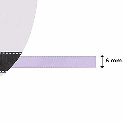 Vaessen Creative Ruban Satin, 6mm x 10m, Éclat Élégant pour Créer des Cartes, Scrapbooks, Emballage Cadeaux et Autres Projets Créatifs, Lilas, 6 mm