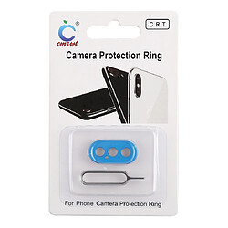 Acheter Wewoo Couvercle de bague de protection d'objectif d'appareil photo arrière avec aiguille d'outil d'éjection de plateau pour iPhone XS Max bleu