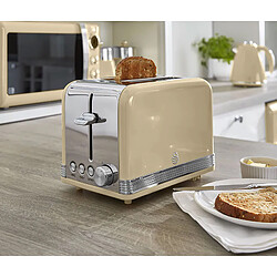 Acheter Retro Set Petit-Déjeuner Bouilloire 1,8L Grille-Pain 2 Tranches Micro-ondes 20L, 850, Crème, SWAN, STRP2070CNEU