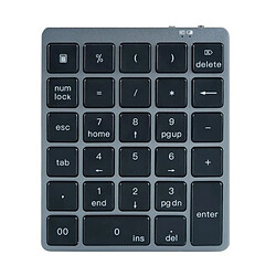 Universal Clavier numérique Bluetooth à 28 touches en alliage d'aluminium Clavier portable avec séparateur de hub USB pour téléphone portable iPad | Clavier