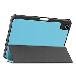 Enkay Etui en PU avec support à trois volets et porte-stylo bleu clair pour votre Apple iPad mini 6 (2021)