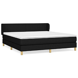 Maison Chic Lit Adulte - Lit simple Lit à sommier tapissier avec matelas moelleux - Meuble de Chambre - Noir 160x200 cm Tissu -MN81802