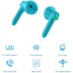 Avis Universal Écoute YH-Bluetooth 5.0, lecture stéréo HD, micro, contrôle tactile (bleu)