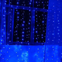 Wewoo Guirlande 3.5m 6W 96 LEDs peu de barres de glace ficelles de dévoration de la chaîne avec le joint d'extrémité et contrôleur multifonctionnel, prise de l'UE, CA 220V lumière bleue