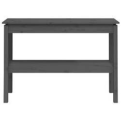 Avis vidaXL Table console Gris 110x40x75 cm Bois de pin solide