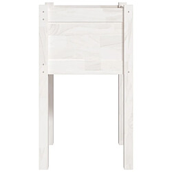 Acheter vidaXL Jardinières d'extérieur 2 pcs Blanc 40x40x70 cm Bois de pin