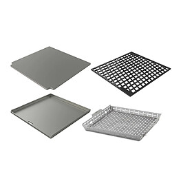 Ensemble 4 accessoires Weber Crafted (plancha, pierre pizza, panier légume et grille de saisie)