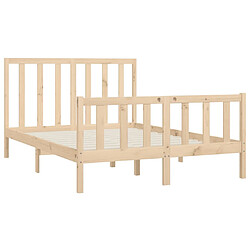 Avis vidaXL Cadre de lit sans matelas 120x200 cm bois massif