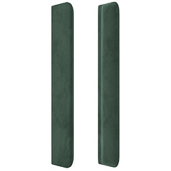 Avis vidaXL Tête de lit avec oreilles Vert foncé 83x16x118/128 cm Velours