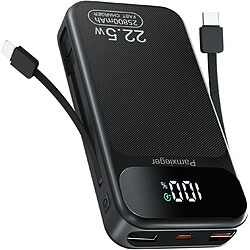 SANAG Power Bank 25 800 Mah, 22,5 W Pd3.0 Qc4.0 Batterie Externe Pour Téléphone Portable, Écran Lcd, Charge Rapide, Avec Câble Usb-C, Sorties Et Entrées Usb C, Chargeur Portable Pour Smartphones, Tablettes