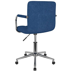 Avis vidaXL Chaise pivotante de salle à manger Bleu Tissu