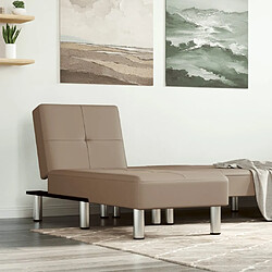 vidaXL Chaise longue similicuir capuccino