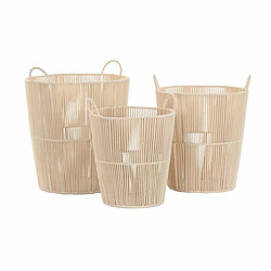 Avis Set de basket DKD Home Decor Beige Métal 42 x 42 x 51 cm