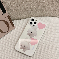 GUPBOO Étui pour iPhone11ProMax Coque souple pour téléphone mignon lapin d'amour simple