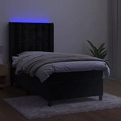 Avis Sommier à lattes,Cadre à lattes de lit pour Adulte matelas et LED Noir 100x200 cm Velours -MN12270