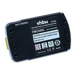 vhbw Batterie compatible avec Stanley FMC698B, FMC705B-XE, FMC710D2-XE, FMC761B-XE outil électrique (2000 mAh, Li-ion, 18 V)