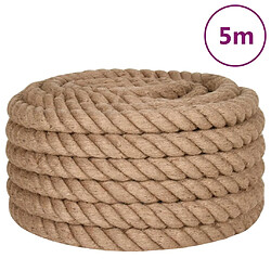 vidaXL Corde de jute 5 m de long 60 mm d'épaisseur