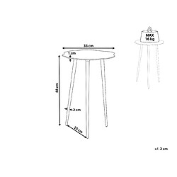 Avis Beliani Table d'appoint doré et noir MUNNAR