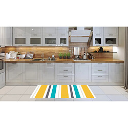 Alter Tapis de cuisine, 100% Made in Italy, Tapis antitache avec impression numérique, Tapis antidérapant et lavable, Modèle Ebiere, 100x52 cm