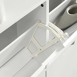 SoBuy FSR100-W Meuble de Rangement à Chaussures Armoire à Chaussures Commode à Chaussures 4 abattants â€“ Blanc pas cher