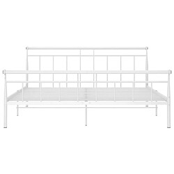 Acheter Maison Chic Lit adulte - Lit simple Cadre de lit,Structure du lit Contemporain Blanc Métal 180x200 cm -MN13397