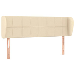 Maison Chic Tête de lit scandinave avec oreilles,meuble de chambre Crème 147x23x78/88 cm Tissu -MN88941