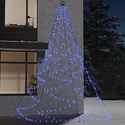 vidaXL Arbre mural avec crochet métallique 720 LED Bleu 5 m Int/Ext