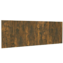 vidaXL Tête de lit murale Chêne fumé 240x1,5x80 cm Bois d'ingénierie