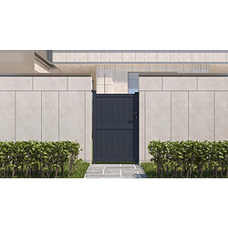 Habitat Et Jardin Portillon aluminium Maurice - 101.2 x 155.9 cm - Gris