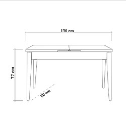 Avis Concept Usine Table extensible en bois 6 personnes DYNIA