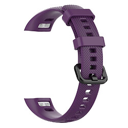 Avis Bracelet en silicone remplacement, longueur : 95.6+124.8mm violet pour votre Huawei Honor Band 4