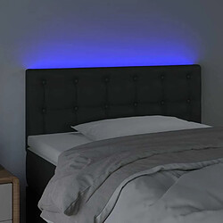 Avis Maison Chic Tête de lit scandinave à LED,meuble de chambre Noir 90x5x78/88 cm Similicuir -MN27599