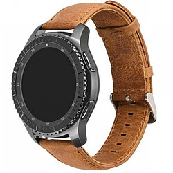 Bracelet en PU Sangle de cheval fou 22mm marron clair pour votre Huawei Watch GT