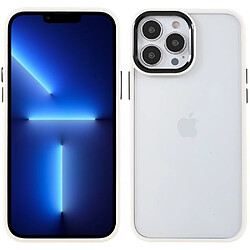 Coque en TPU + acrylique Anti-rayures, avec protection de l'objectif de l'appareil photo blanc pour votre iPhone 13 Pro 6.1 pouces