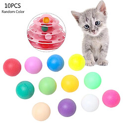 10PCS Cat Chew Ball Toys Bouncing Balls for Cat Dog Chewing Fetching Training (Jouets à mâcher pour chat, chien, entraînement à la recherche de nourriture)