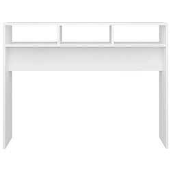 Maison Chic Table console | Meuble d'entrée | Table d'appoint Blanc 105x30x80 cm Aggloméré -GKD72246 pas cher