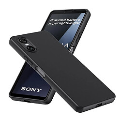 Htdmobiles Coque pour Sony Xperia 10 VI - housse etui silicone gel fine + film ecran - NOIR