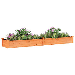 Avis Maison Chic Jardinière,Lit surélevé de jardin - Bac à fleurs - pot de fleur doublure 240x45x25 cm bois massif sapin -GKD46092