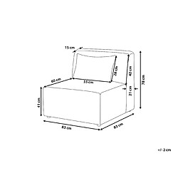 Avis Beliani Module fauteuil en velours côtelé beige pour canapé LEMVIG