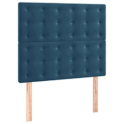 vidaXL Têtes de lit 2 pcs Bleu foncé 100x5x78/88 cm Velours