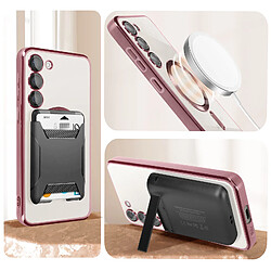 Avis Avizar Coque MagSafe pour Samsung S23 Plus protection caméra Transparent / Rose