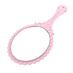 Miroir de poche antique avec motif en relief rose pour maquillage rose pâle pas cher