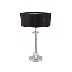 Avis Searchlight Lampe de table new orleans 1 ampoule chrome avec abat-jour noir / intérieur argent