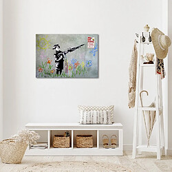 EPIKASA Impression sur Toile Banksy Enfant avec Arme