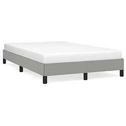 vidaXL Cadre de lit sans matelas gris clair 120x200 cm tissu