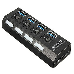 Avis Universal 4 ports USB 3.0 Hub ON / OFF Switch Adaptateur AC